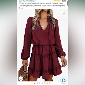 Maroon dress from Amazon